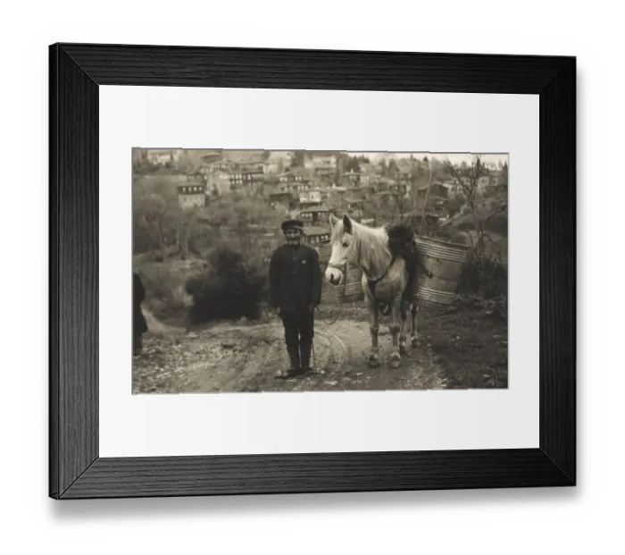 Framed Print : Peasant man with horse Framed Print : Peasant man with horse