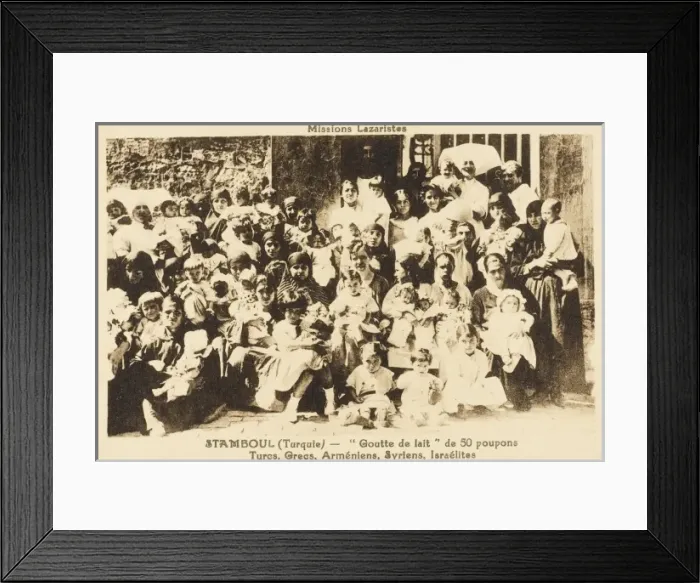 Framed Print : Babies from many racial groups in Istanbul