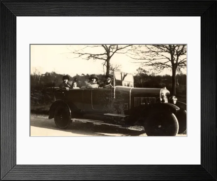 Framed Print : Family taking a drive in the country Framed Print : Family taking a drive in the country
