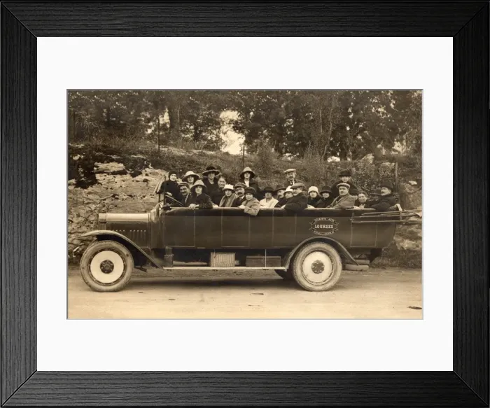 Framed Print : A Tour party to Lourdes Framed Print : A Tour party to Lourdes