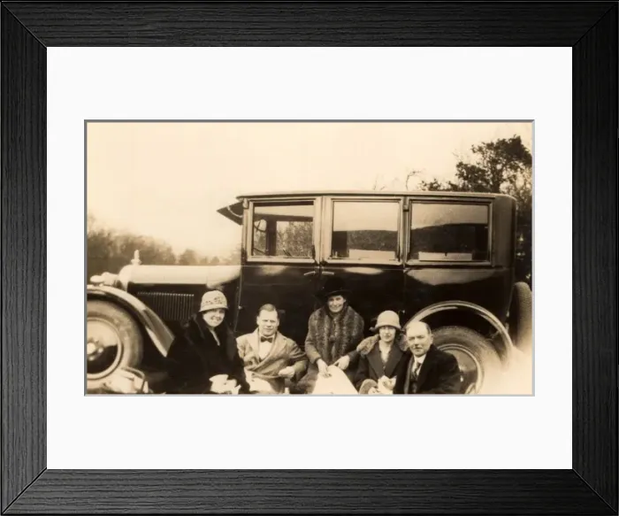 Framed Print : Picnic alongside the saloon car Framed Print : Picnic alongside the saloon car