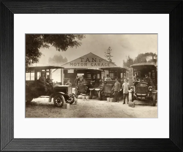 Framed Print : T. A. N. Ltd. Motor Garage Framed Print : T. A. N. Ltd. Motor Garage
