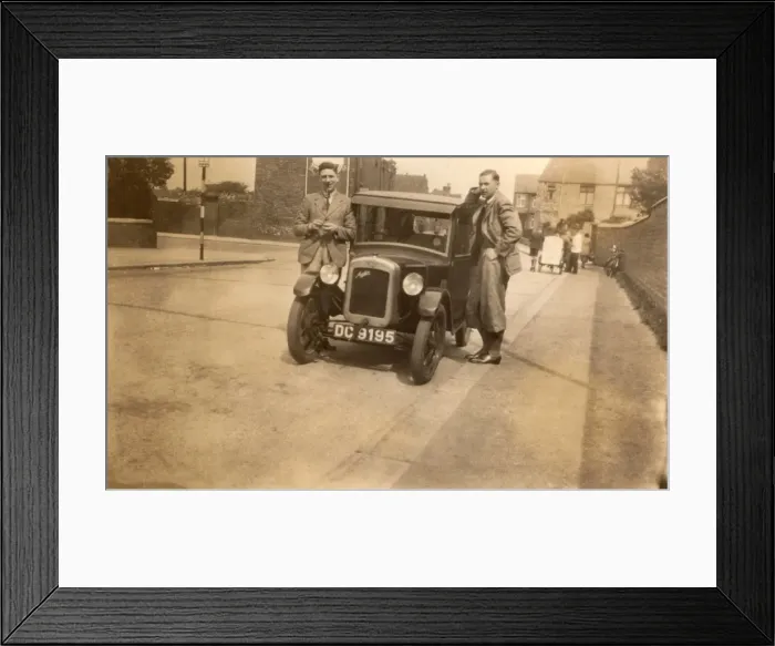 Framed Print : Austin 7 Fabric Saloon Framed Print : Austin 7 Fabric Saloon