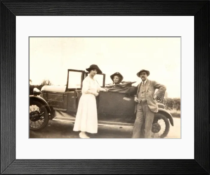Framed Print : Small coupe car Framed Print : Small coupe car