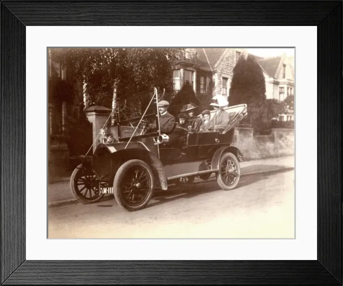 Framed Print : Early convertible saloon Framed Print : Early convertible saloon