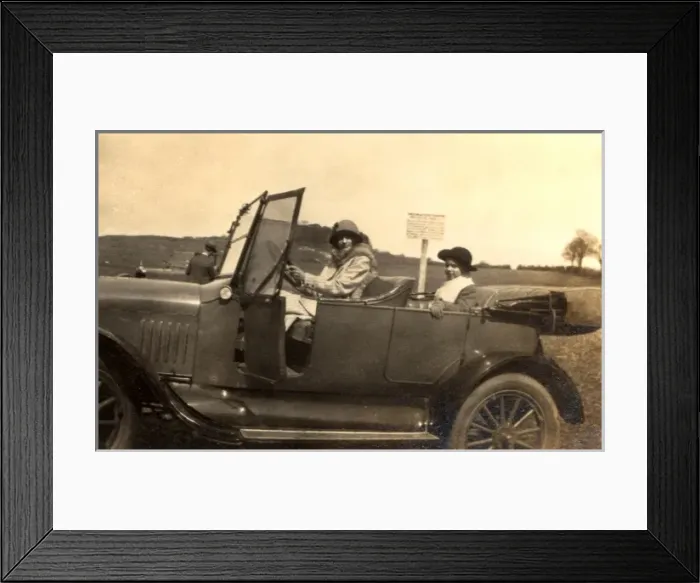 Framed Print : Women in a sports car Framed Print : Women in a sports car