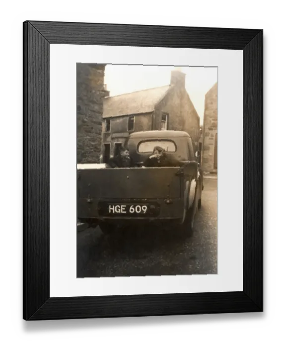 Framed Print : Austin A40 - boys in the boot Framed Print : Austin A40 - boys in the boot