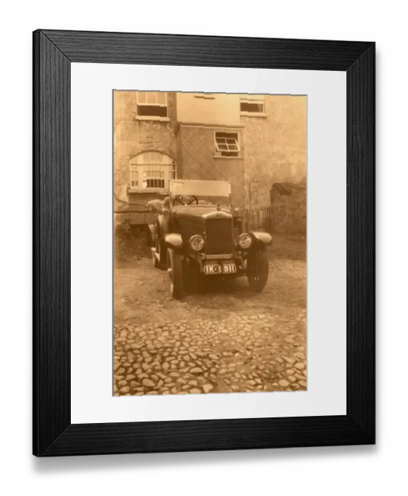 Framed Print : Large Tourer parked on the cobbles Framed Print : Large Tourer parked on the cobbles