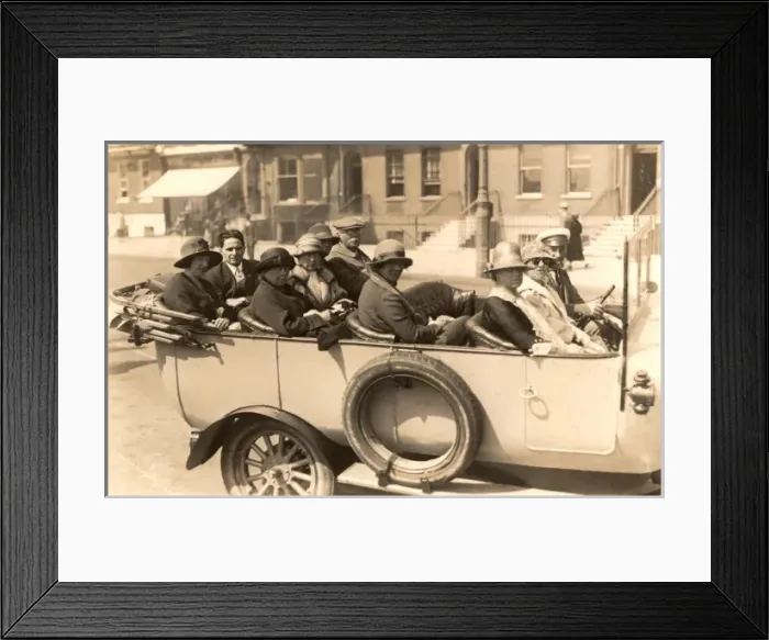 Framed Print : Riding in a charabanc Framed Print : Riding in a charabanc