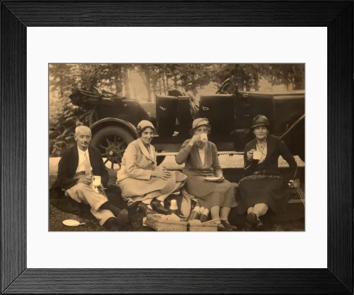 Framed Print : Picnic by the roadside Framed Print : Picnic by the roadside