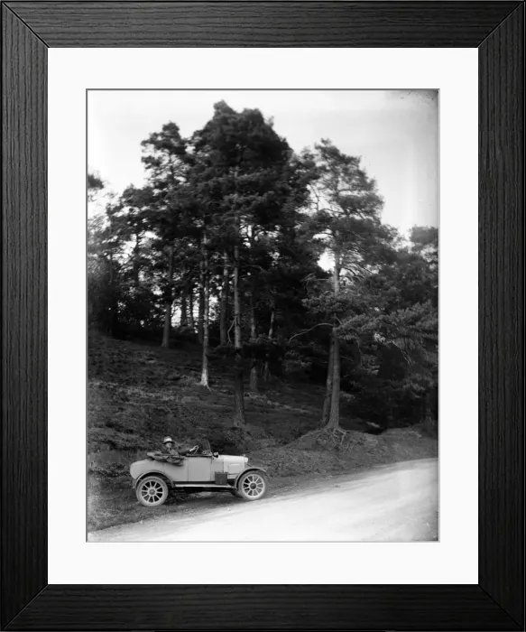 Framed Print : Sports car parked off the road Framed Print : Sports car parked off the road