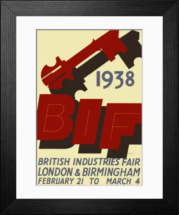 Framed Print : Poster advertising the 1938 BIF Framed Print : Poster advertising the 1938 BIF