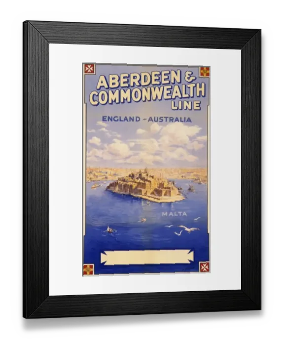 Framed Print : Poster advertising Aberdeen & Commonwealth Line Framed Print : Poster advertising Aberdeen & Commonwealth Line