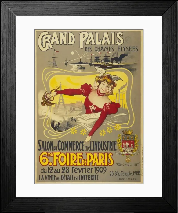 Framed Print : Poster advertising the Sixth Paris Fair, 1909 Framed Print : Poster advertising the Sixth Paris Fair, 1909