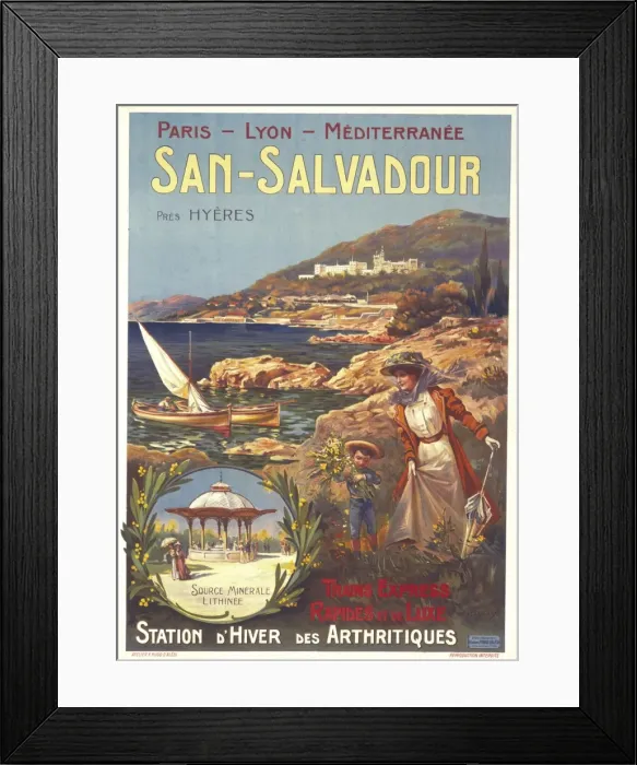 Framed Print : Poster advertising San Salvadour, France Framed Print : Poster advertising San Salvadour, France