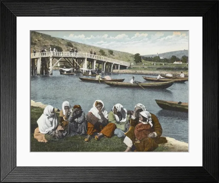 Framed Print : Group of Gypsies by the Sweet Waters, Istanbul Framed Print : Group of Gypsies by the Sweet Waters, Istanbul