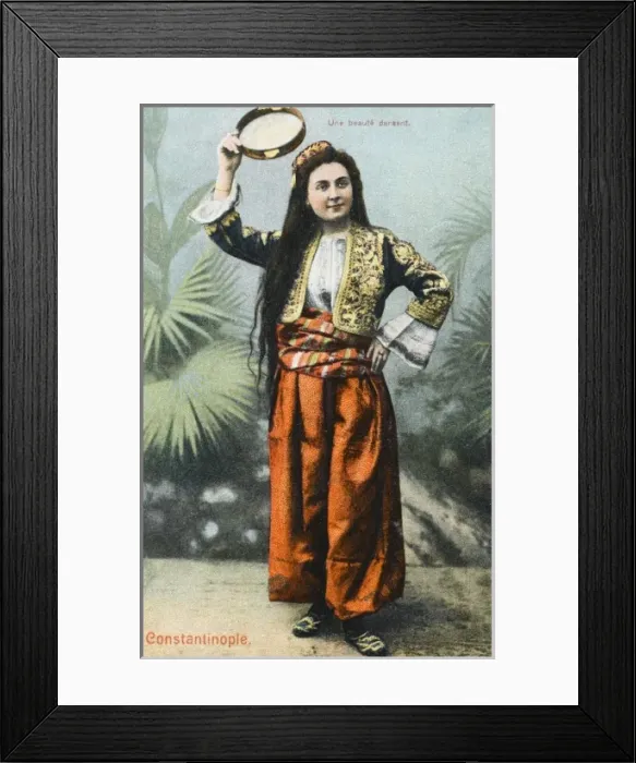 Framed Print : A dancing girl - Constantinople, Turkey Framed Print : A dancing girl - Constantinople, Turkey