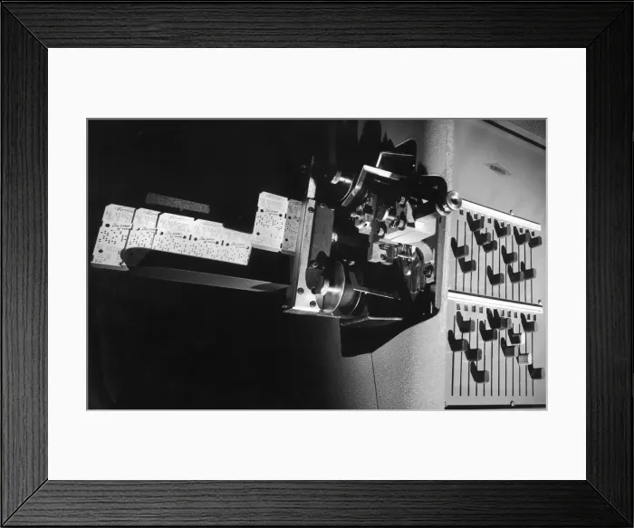 Framed Print : A Kimball Punched Card Machine Framed Print : A Kimball Punched Card Machine