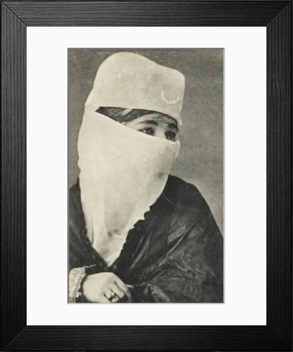 Framed Print : Veiled Turkish Woman Framed Print : Veiled Turkish Woman