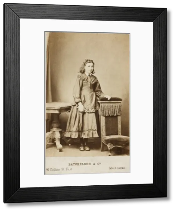 Framed Print : Australian cabinet photograph - young woman Framed Print : Australian cabinet photograph - young woman