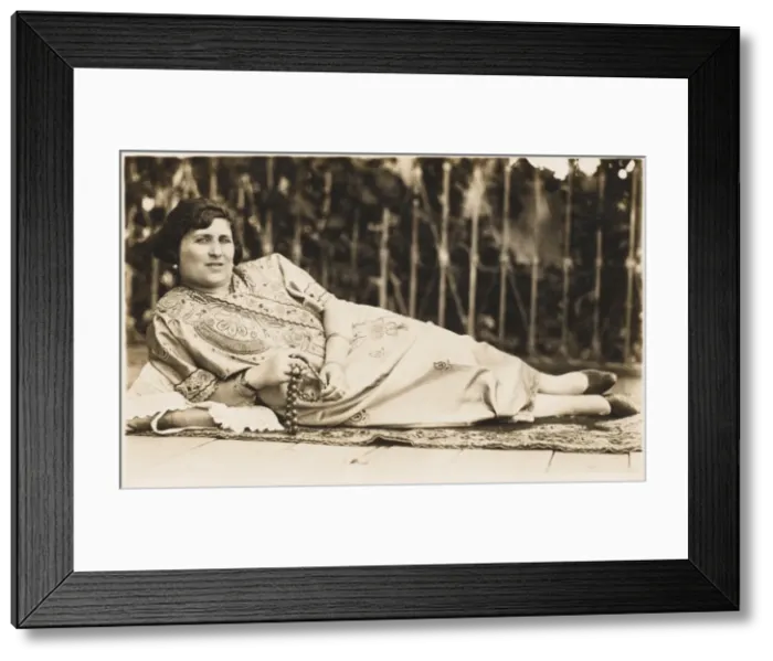 Framed Print : Reclining Turkish Woman
