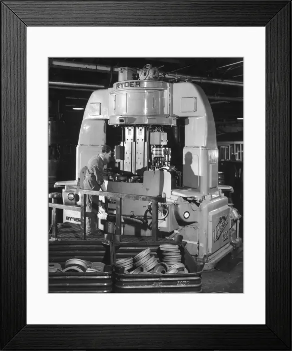 Framed Print : A Ryder disc brake pad machine Framed Print : A Ryder disc brake pad machine