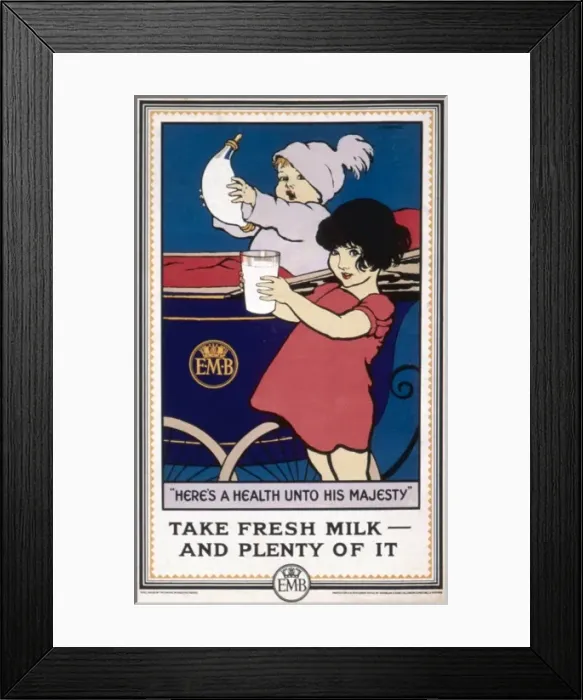 Framed Print : Promoting fresh milk Framed Print : Promoting fresh milk