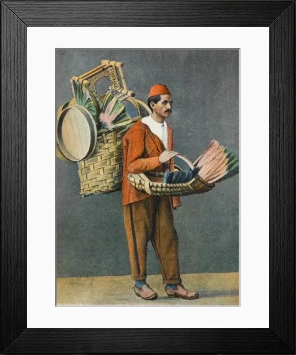 Framed Print : Cooking Utensil Salesman Framed Print : Cooking Utensil Salesman