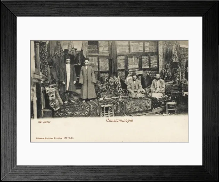 Framed Print : Carpet Sellers - Constantinople, Turkey Framed Print : Carpet Sellers - Constantinople, Turkey