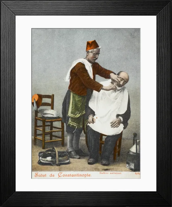 Framed Print : Travelling Barber - Turkey Framed Print : Travelling Barber - Turkey