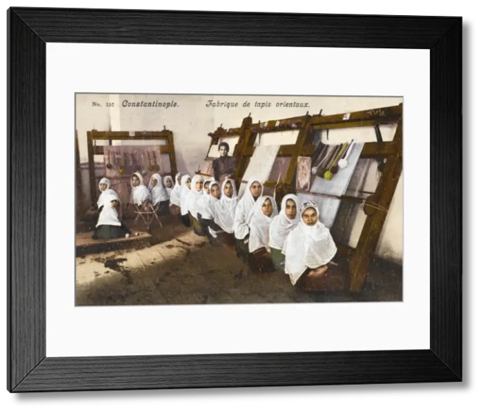 Framed Print : Turkish rug manufacture Framed Print : Turkish rug manufacture