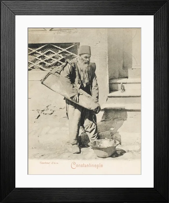 Framed Print : Elderly Water Vendor Framed Print : Elderly Water Vendor