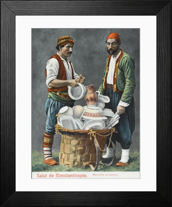 Framed Print : Pottery Merchants Framed Print : Pottery Merchants