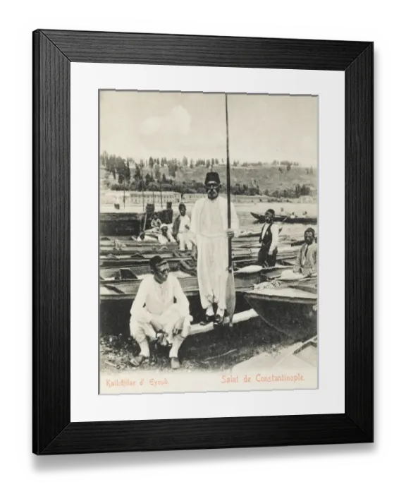 Framed Print : Oarsmen and their boats - Eyup Framed Print : Oarsmen and their boats - Eyup