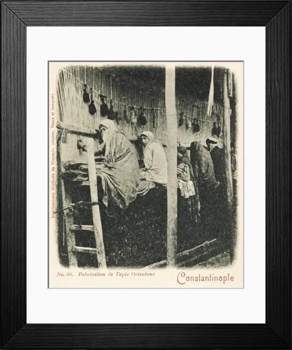 Framed Print : Turkish rug manufacture Framed Print : Turkish rug manufacture