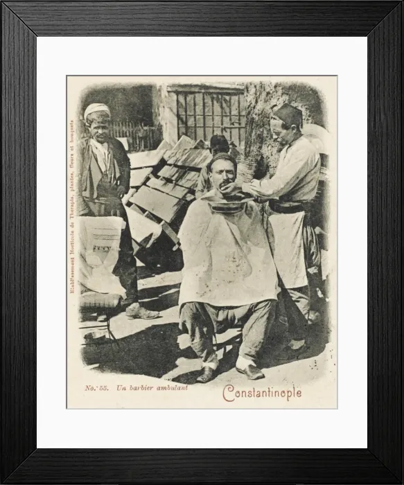 Framed Print : Travelling Barber - Turkey Framed Print : Travelling Barber - Turkey