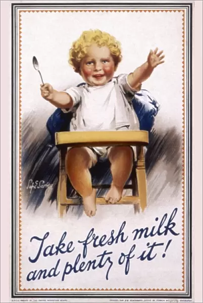 Take fresh milk and plenty of it