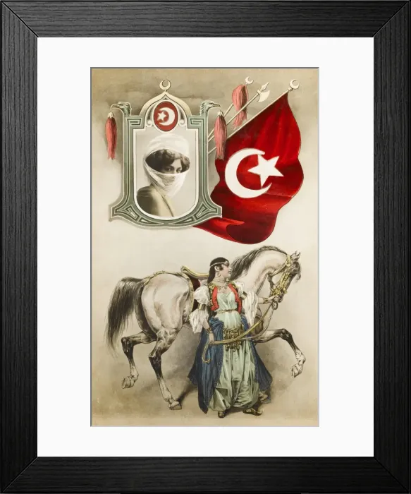 Framed Print : Turkish Woman and horse Framed Print : Turkish Woman and horse