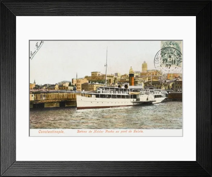 Framed Print : Constantinople Ferryboat - Galata Framed Print : Constantinople Ferryboat - Galata