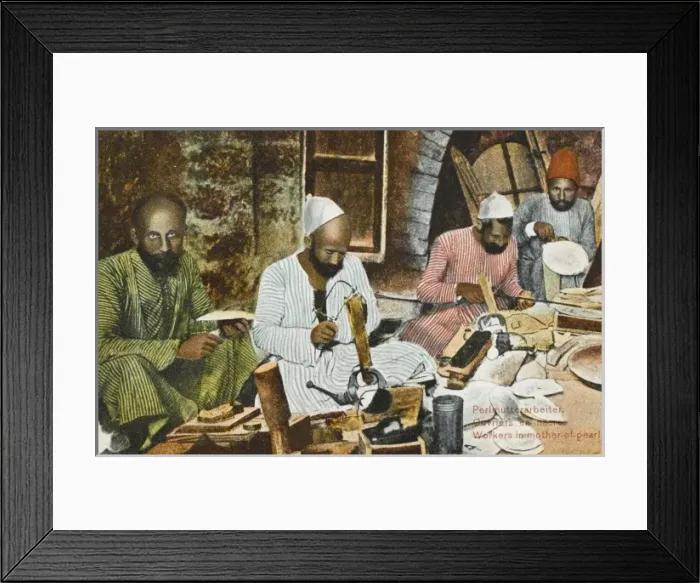 Framed Print : Bethlehem - Working Mother-of-Pearl