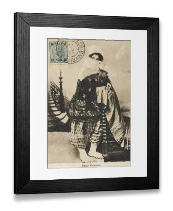 Framed Print : Veiled Turkish Woman Framed Print : Veiled Turkish Woman