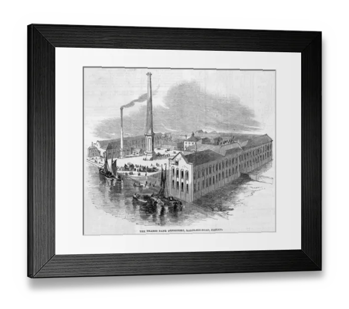 Framed Print : Thames Bank Depository, Pimlico, London Framed Print : Thames Bank Depository, Pimlico, London