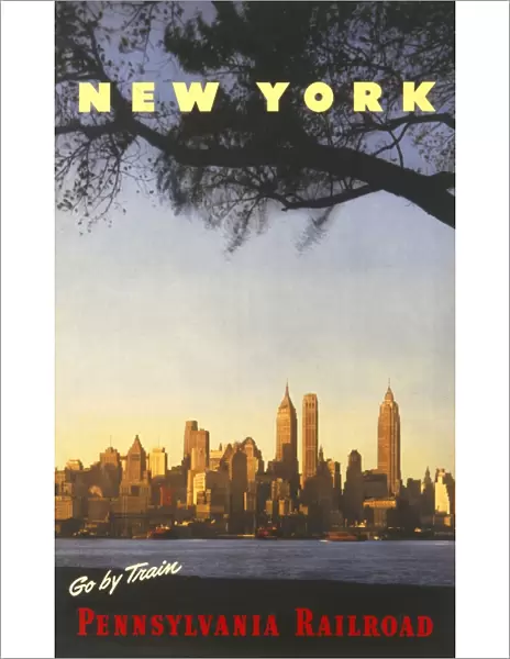 Poster advertising New York by rail