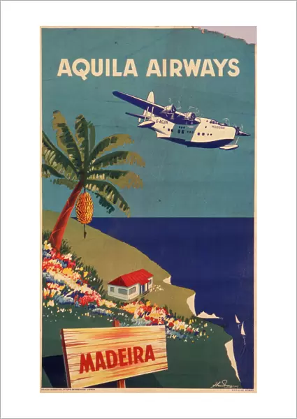 Poster advertising Aquila Airways