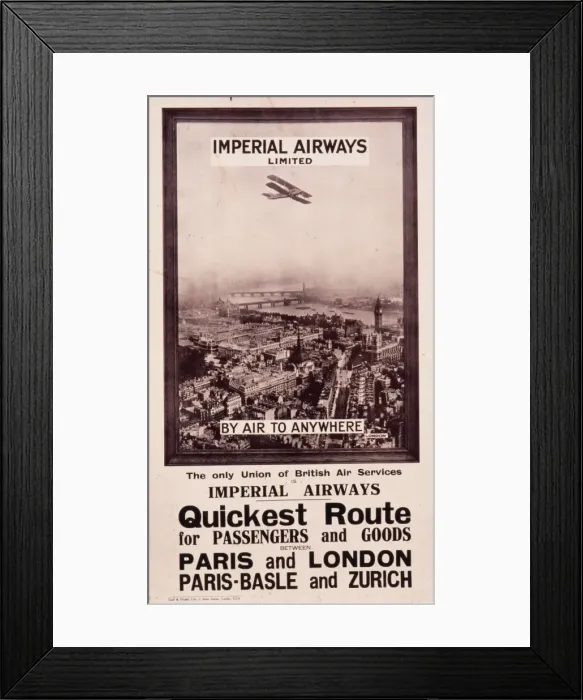 Framed Print : Poster advertising Imperial Airways Framed Print : Poster advertising Imperial Airways