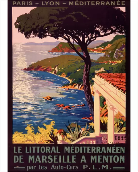 Poster advertising French railways to Mediterranean coast