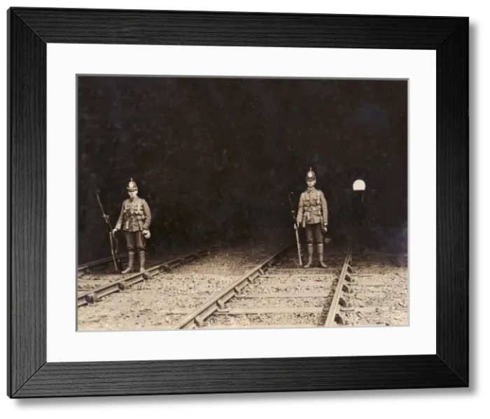 Framed Print : Soldiers guarding Willesden tunnel during rail strike Framed Print : Soldiers guarding Willesden tunnel during rail strike