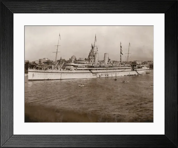 Framed Print : Royal visit to Egypt on HMS Medina Framed Print : Royal visit to Egypt on HMS Medina