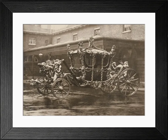 Framed Print : Coronation Coach in the Royal Mews Framed Print : Coronation Coach in the Royal Mews