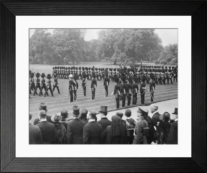 Framed Print : George V presenting colours to Irish Guards Framed Print : George V presenting colours to Irish Guards